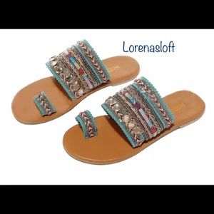 Last one Boho Artisanal Sandals FlipFlops